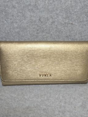 Furla Metallic Gold Continental Wallet